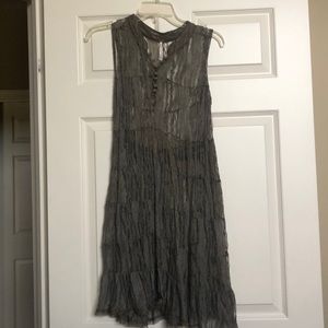 Taupe Brown Lace Dress